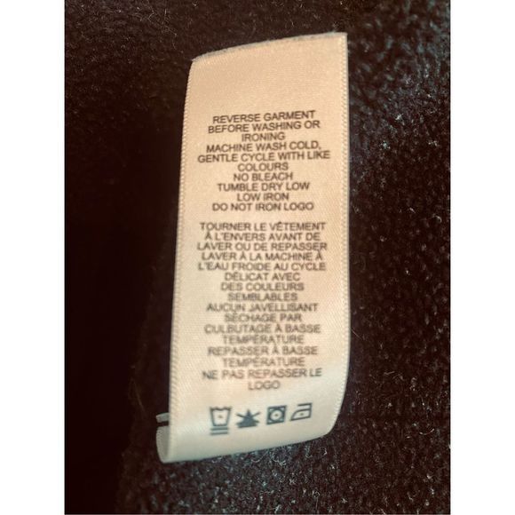 💥ROOTS CANADA Woman’s BLACK HEAVY FLEECE Slim Fit Half Zip Sweatsuit Jogger Set - Picture 15 of 15